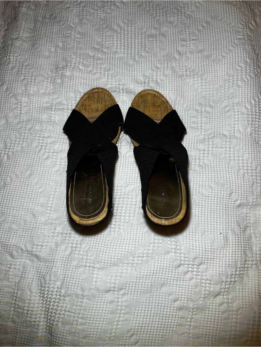 Steve Madden Rope Wedge Black Platform Shoes
